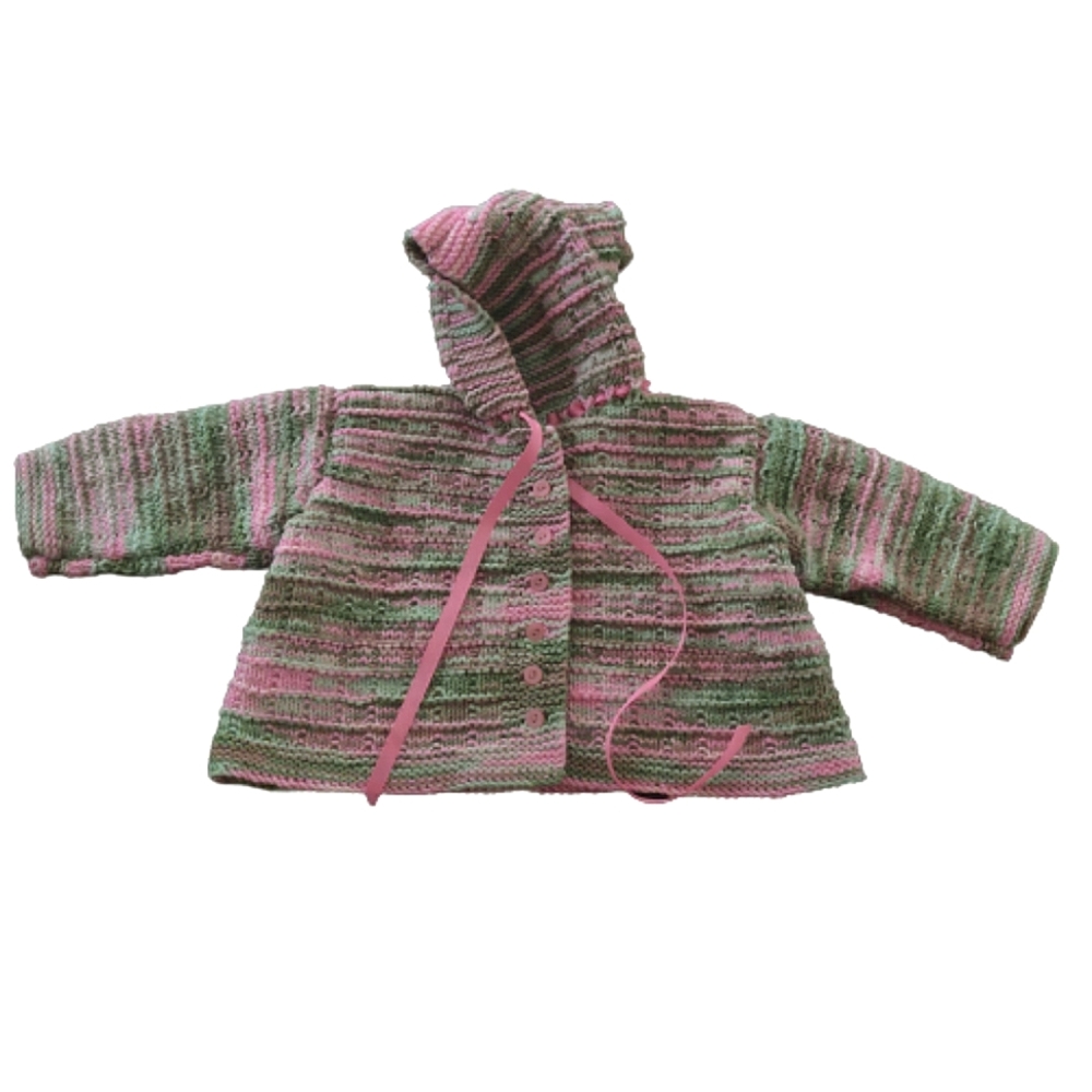 Vintage Kids Sweater - Pink and Green 2T